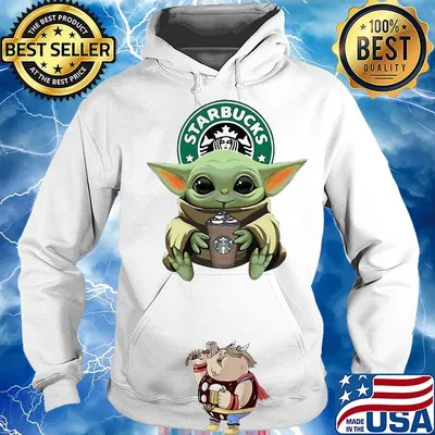 Star wars baby yoda hug starbucks coffee s Hoodie