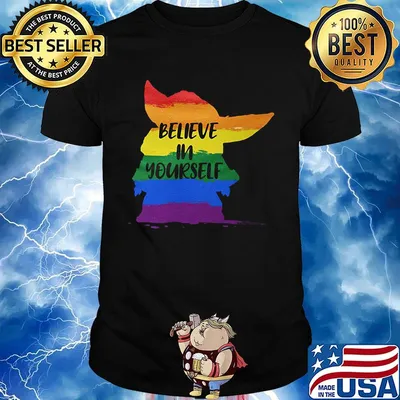 Star wars baby yoda lgbt believe in yourself shirt