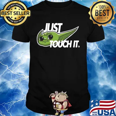 Star wars baby yoda nike just touch it shirt