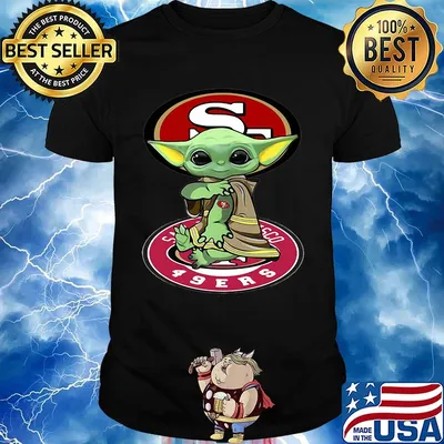Star wars baby yoda tattoos san francisco 49ers shirt