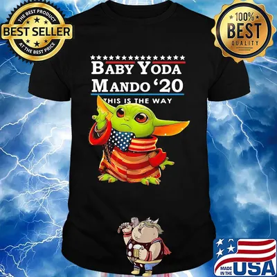 Star wars baby yoda the child mando 2020 this is the way american flag shirt
