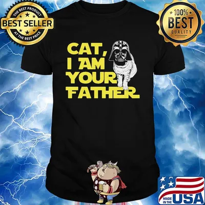 Star wars darth vader cat i am your father shirt