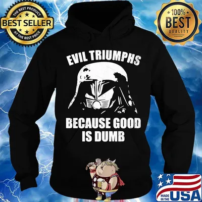 Star wars darth vader evil triumphs because good is dumb s Hoodie