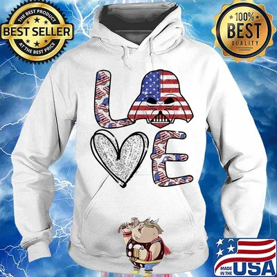 Star wars darth vader love american flag independence day s Hoodie