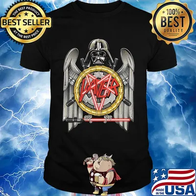 Star wars darth vader slayer eagle logo mashup shirt
