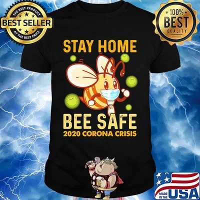 Stay Home Bee Safe 2020 Corona Criss Face Mask Shirt