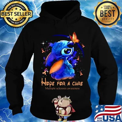 Stich hope for a cure multiple sclerosis awareness cancer awareness s Hoodie