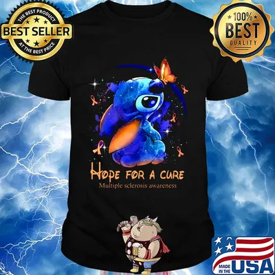 Stich hope for a cure multiple sclerosis awareness cancer awareness shirt