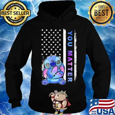 Stich you matter American flag s Hoodie