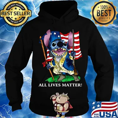 Stitch all lives matter american flag independence day s Hoodie