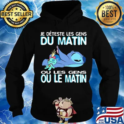 Stitch and scrump je deteste les gens du matin ou les gens ou le matin s Hoodie