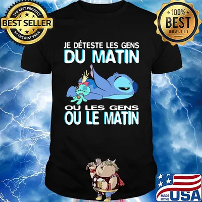 Stitch and scrump je deteste les gens du matin ou les gens ou le matin shirt