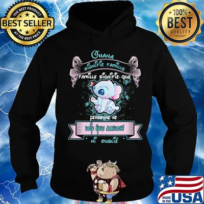 Stitch butterfly ohana signifie famille que personne ne doip eyro abandonne ni oublie s Hoodie