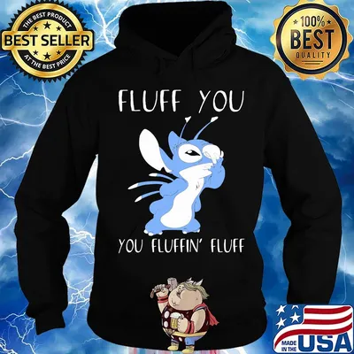 Stitch fluff you you fluffin fluff black s Hoodie