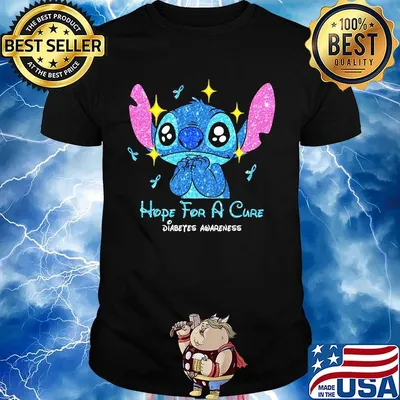 Stitch hope for a cure diabetes awareness shirt