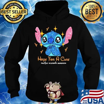 Stitch hope for a cure multiple sclerosis awareness s Hoodie