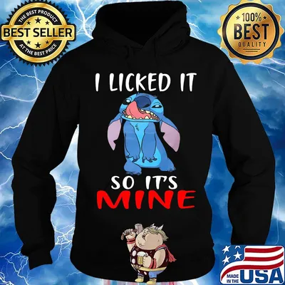 Stitch i licked it so it's mine black s Hoodie