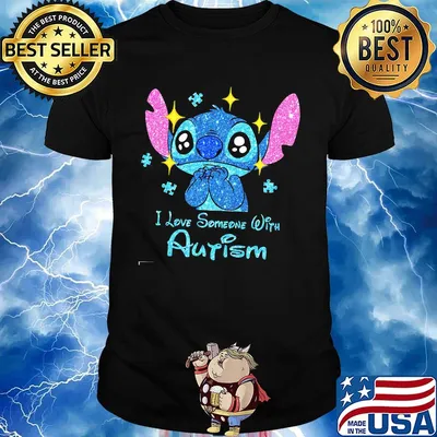 Stitch i love someone with autism diamond shirt