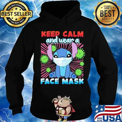 Stitch mask keep calm and wear a face mask covid-19 s Hoodie