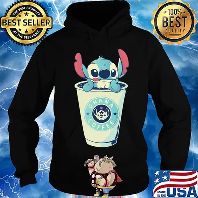 Stitch ohana coffee heart s Hoodie