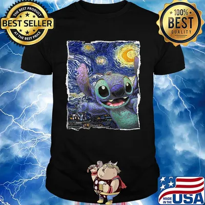 Stitch starry night van gogh shirt