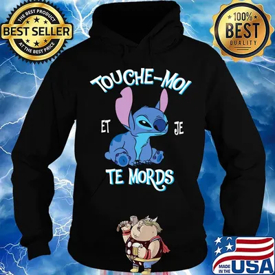 Stitch touche-moi et je te mords s Hoodie