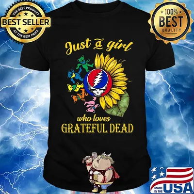 Sunflower bear just a girl who loves grateful dead shirt