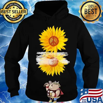 Sunflower hippie logo mirror s Hoodie