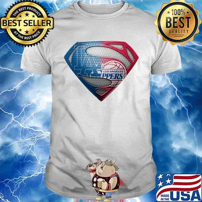 Superman los angeles dodgers and los angeles clippers shirt