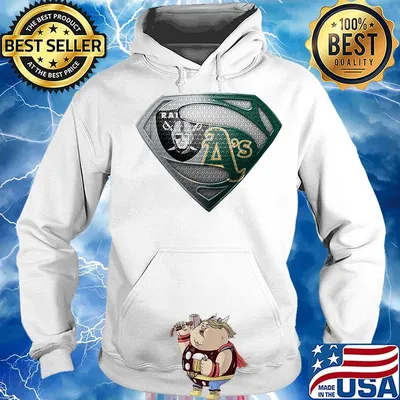 Superman oakland raiders and oakland athletics s Hoodie