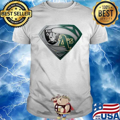 Superman oakland raiders and oakland athletics shirt