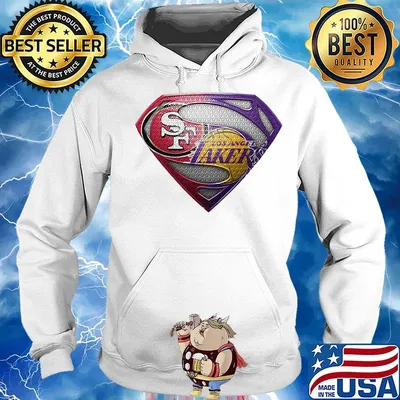 Superman san francisco 49ers and los angeles lakers s Hoodie