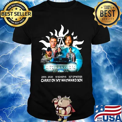 Supernatural 2005 2020 15 seasons 327 episodes carryon my wayward son shirt