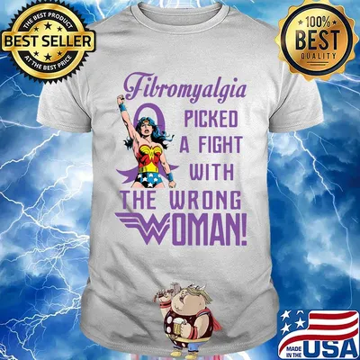 Superwoman fibromyalgia picked a fight with the wrong woman shirt