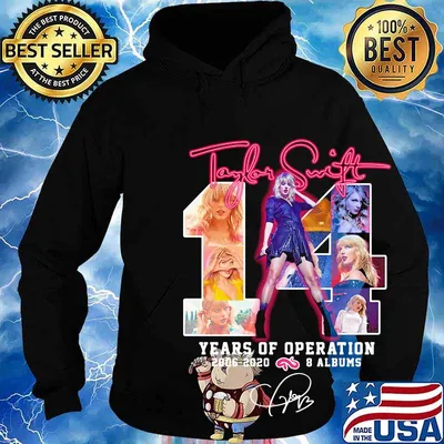 Taylor swift 14 years of operation 2006 2020 8 albums signature s Hoodie