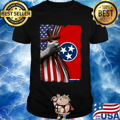 Tennessee american flag cross happy independence day shirt