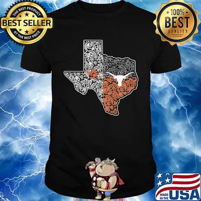 Texas Longhorns map football and Dallad Cowboy shirt
