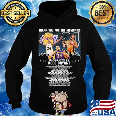 Thank you for the memories legends never die kobe bryant 1978 2020 signature stars s Hoodie