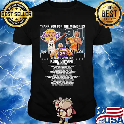 Thank you for the memories legends never die kobe bryant 1978 2020 signature stars shirt