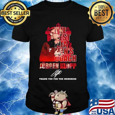 The best fifa men's coach jurgen klopp thank you for the memories signature shirt