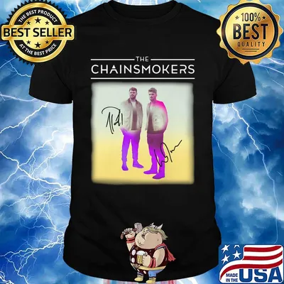 The chainsmokers members signatures shirt