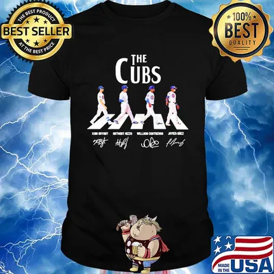 The chicago cubs baseball team abbey road signatures shirt