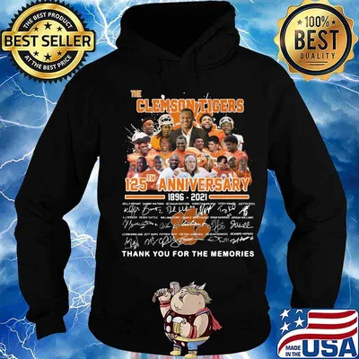 The clemson tigers 125th anniversary 1896 2020 thank you for the memories signatures s Hoodie