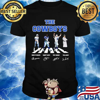 The cowboys football abbey road signatures shirt