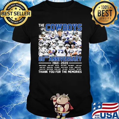 The dallas cowboys football 60th anniversary 1960 2020 thank you for the memories shirt