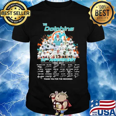 The dolphins 55th anniversary 1966 2021 thank you for the memories signatures shirt