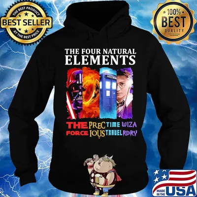 The four natural elements the force precious time travel wiza rdry s Hoodie