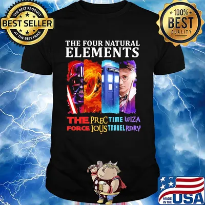 The four natural elements the force precious time travel wiza rdry shirt