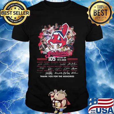 The indians 105 years of 1915 2020 thank you for the memories signatures shirt