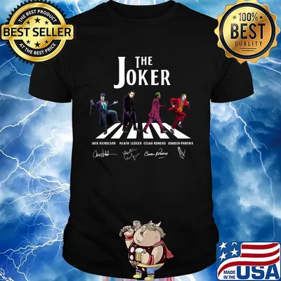 The joker abbey road signatures shirt